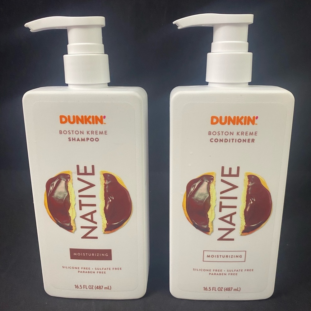 Native Dunkin Boston Kreme Shampoo & Conditioner Set Limited Edition Pump